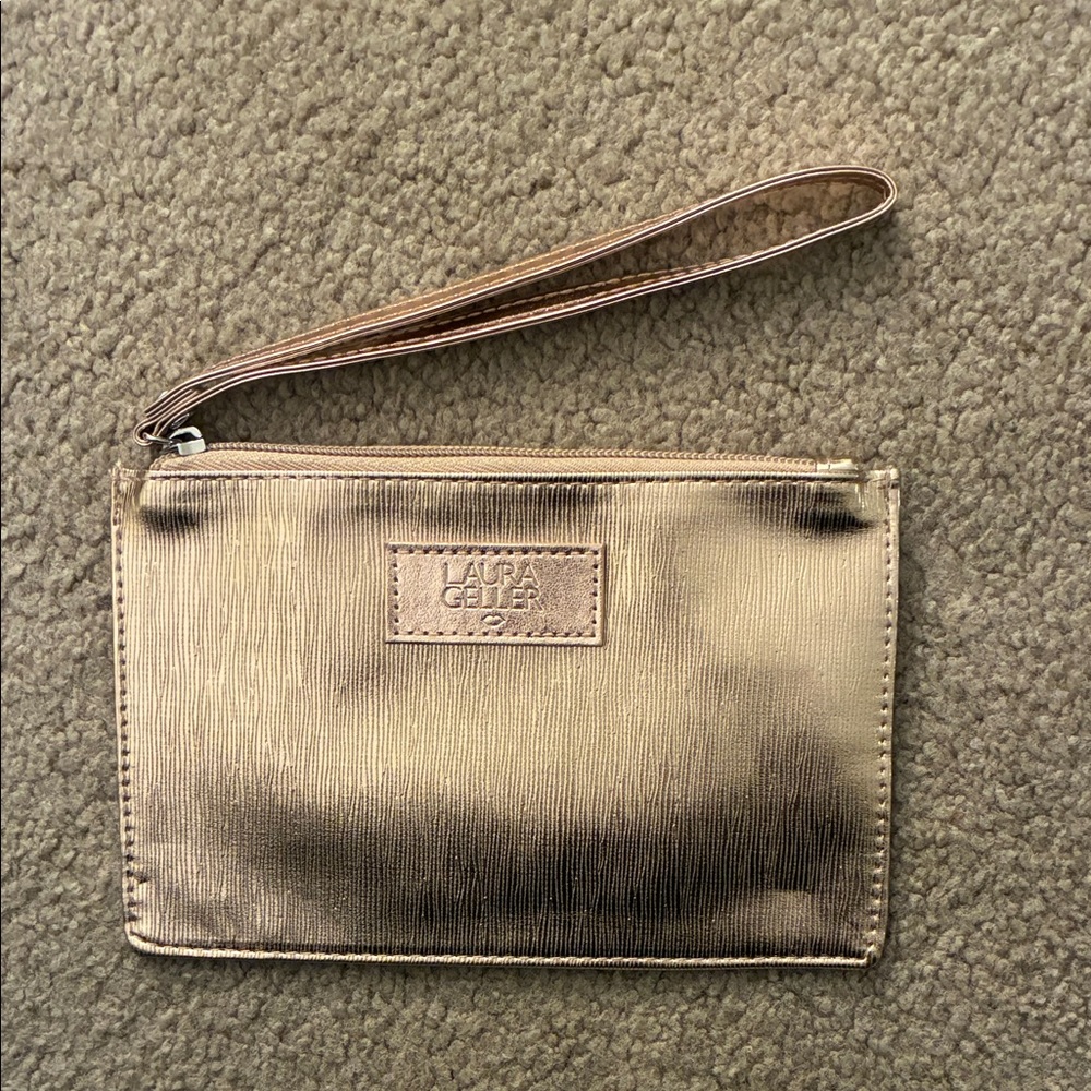 Laura Geller Metallic Gold Wristlet